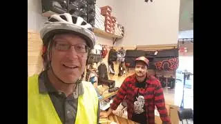 Day 43: Mind Aid Bike Ride Across Canada - thanks, Cody, of 3Ride in Thunder Bay, ON, for new tire!
