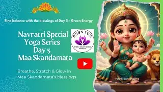 Day 5/ Devi skandamata/ Navratri yoga series/Sssn#yoga #motivation #youtube #navratri #india #radha 