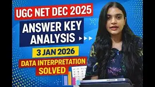 ANSWERKEY ANALYSIS 🔥3 JAN 2026 Shift 1 DATA INTERPRETATION #ntaugcnet #ugcexam #ntanet #ugcnet2025