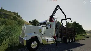 Farming Simulator 19 Kenworth W900 Loading Logs