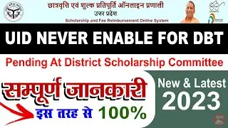 UID NEVER ENABLE FOR DBT | UP Scholarship 2023 | DBT Full Details in Hindi | DBT On Kaise Kare