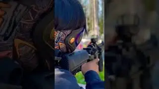 Trying My Magazine Fed Firststrike t15 Paintball Gun🫣😮🔫 #shorts #paintball #battleroyale #games
