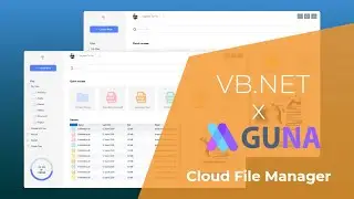 VB.NET - Cloud File Manager - Modern Design UI - GUNA.UI FRAMEWORK | VB.NET, C#