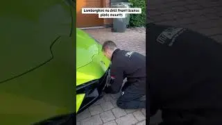 License plate mount that requires no drilling of holes for a Lamborghinis