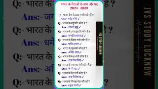 bharat ke neta ke nam || भारत के नेताओं के नाम 2024-2025 #gkhindustan #gk #generalknowledgequestions