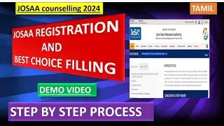 Josaa registration and choice filling step by step process in Tamil