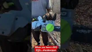 Got wood!?? Ego 18&rdquo; battery powered chainsaw! #ego #chainsaw