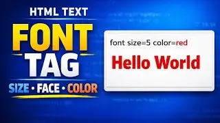 🔥How | HTML Text Formatting Elements Explained | Font Size Face Color Tag Tutorial for Beginners