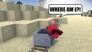 HUMAN FALL FLAT PIGGY GOT LOST in MINECRAFT WORLD