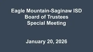 January 20, 2026  Regular Board Meeting
