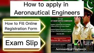 How to fill online registration form Aeronautical Engineers (Aerospace & Avionics)-PAKARMY