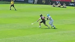 Trevor Baptiste (No. 9), Face-off for New York Atlas at 2025 PLL Championship