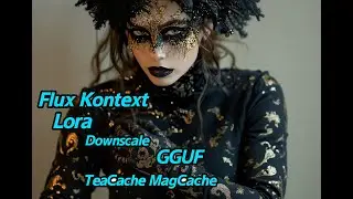 Flux Kontext Super fast Low Vram FP8 GGUF Turbo Lora TeaCache MagCache Downscale Comfyui