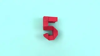 Origami Chiffre 5 – Apprends à plier le nombre 5 en papier (tutoriel facile)