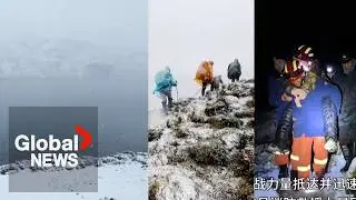 Over 200 climbers still stuck on Mount Everest in Tibet by punishing blizzard, heavy rain