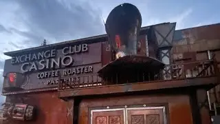 Nighttime Walk Around the Beatty, Nevada Exchange Club Casino 