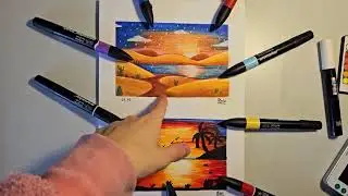 Gamme #Promarker : comparatif des #feutres à alcool, Brush et #Watercolor par Elo Draw