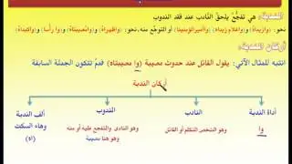 الوحدة الرابعة (الندبه)- مقرر النحو3