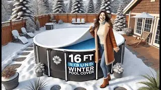 🏊&zwj;♂️ SIHAIAN Pool Cover with Automatic Drain Above Ground | Best 16 Ft Round Winter Pool Cover 🏊&zwj;♂️
