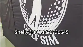 Custom Mobile Golf Simulator Enclosure Outdoor Waterproof Golf Screen Advertising Inflatable Tent