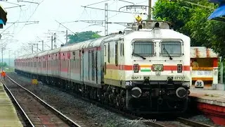 [KANPUR WAP7] CNB WAP7 - SEALDAH RAJDHANI BLASTS AT FULL SPEED | INDIAN RAILWAY