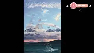 Drawing |Foundation 3 ft dolphin, nebula , sunset