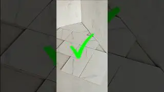 Renovation Hack &ndash; How to Perfectly Align Diagonal Tiles at Wall Edges! #work #renovation #skills