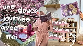 VLOG / Une journée douce avec moi : slow morning, poterie et coloriage dans mon atelier 🌿🌷