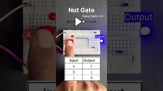 NOT Logic Gate Using Breadboard | Easy DIY Project with switch and LED,#shortsfeed Nakul Sahu Art