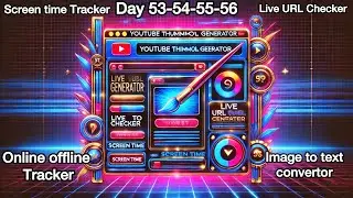 How to create Online Tracker| ScreenTime Tracker| Live URL Checker| ImageTo TextConvertor| In Tamil