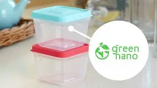 Lidden Tongs Container :green nano