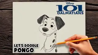 LET'S DOODLE - PONGO (DRAW LIKE A DISNEY ANIMATOR, EASY!) #101Dalmatians #Disney #Pongo #dog