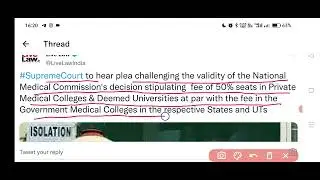 NMC BILL SC Today's Hearing Decision l NMC BILL LATEST NEWS 2022 NEET UG|NMC BILL LATEST NEWS 2022
