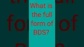 Full form of BDS #shorts