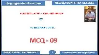 Monetary limit for Education Cess MCQ 09 TAX UPDATE 53