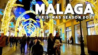 Malaga City Spain Christmas Season Update December 2021 Costa del Sol | Andaluc&iacute;a [4K]