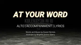 At Your Word | Alto | Vocal Guide by Sis. Jofel Delos Santos