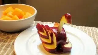 【How to make an Apple into a Swan】(Apple Swan) 蘋果看起來像一隻天鵝