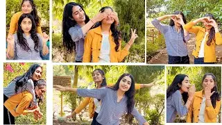 best photo poses with best friend or sister | friendship poses | photoshoot poses for girls