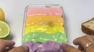 It's fun to make this super-slimy rainbow slime with slime #Slime #Toys