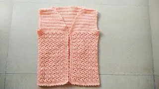 how to make crochet half jacket for any size (tutorialहिंदी में)