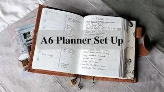 Setting up my NEW A6 Planner System | Moterm A6+ Veg Tan Honey, Common Planner, Midori MD Notebook