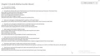 2 Samuel Chapter 3 (Joab & Abishai murder Abner)