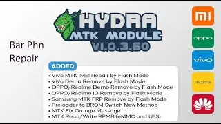 Hydra Tool MTK Module v1.0.3.60 [MTK Vivo IMEI | OPPO ID | RPMB]