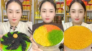 Rainbow Fish Roe ASMR Eating Sounds | Colorful Texture Mukbang #291