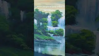 Pintura art&iacute;stica paisagem cachoeira lago parede acr&iacute;lico M&aacute;rcio Monteiro artista pl&aacute;stico