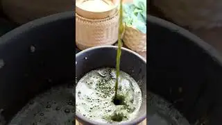 Ant eggs in this green stew