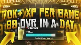 NBA2K20 how to get 99 overall in ONE DAY! 70k+EXP a game(NOT A GLITCH)