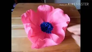 Flor gigante de  papel crepom PAP vídeo aula
