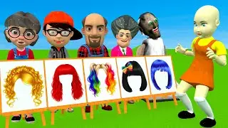 Scary Teacher 3D vs Squid Game Draw Hair Squid Girl Beautiful or Error Challenge 5 Times Challenge